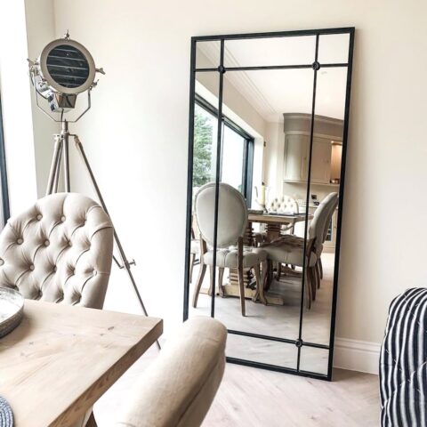 Living room leaner mirror