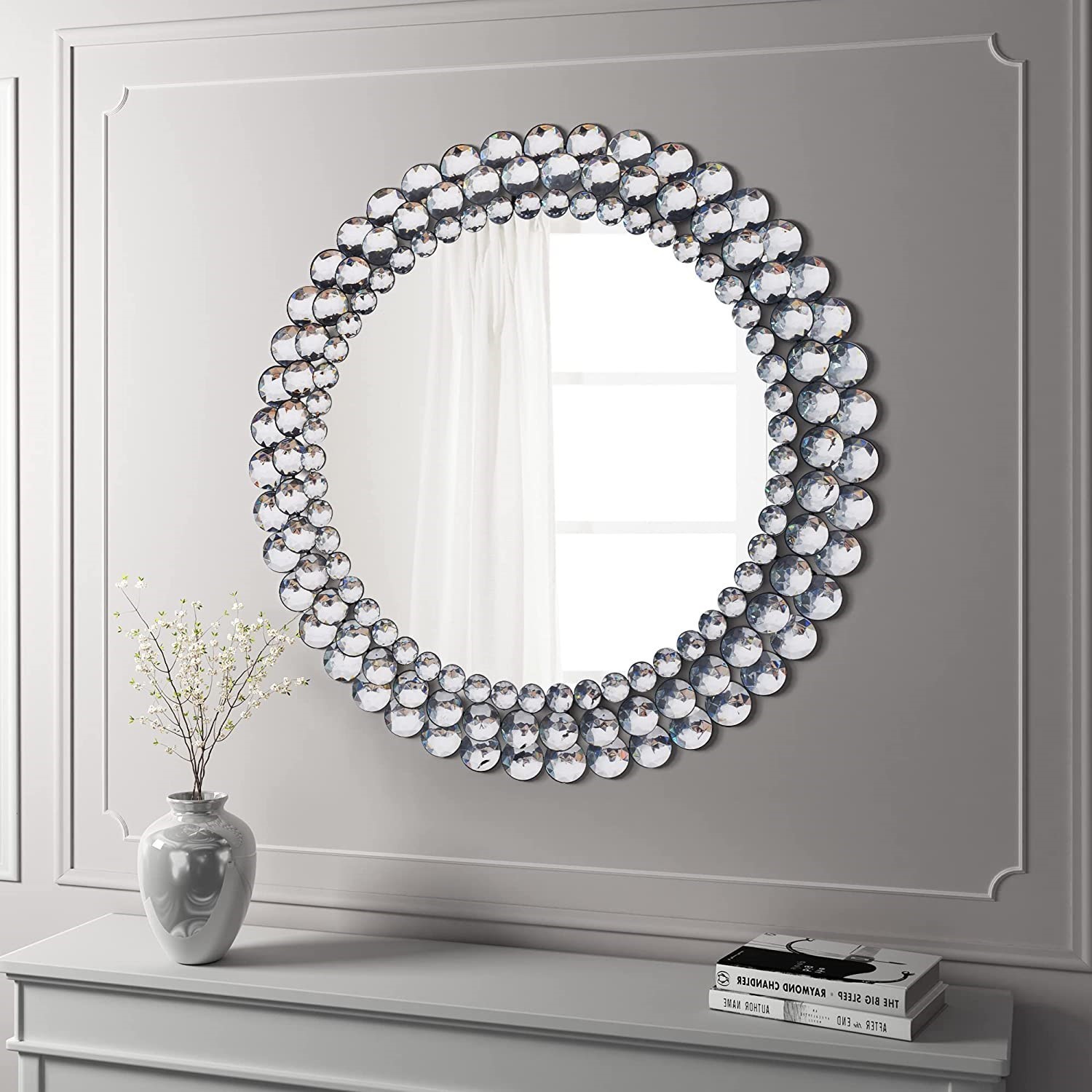 HD-21059 Round glass wall mirror, Living room wall mirror