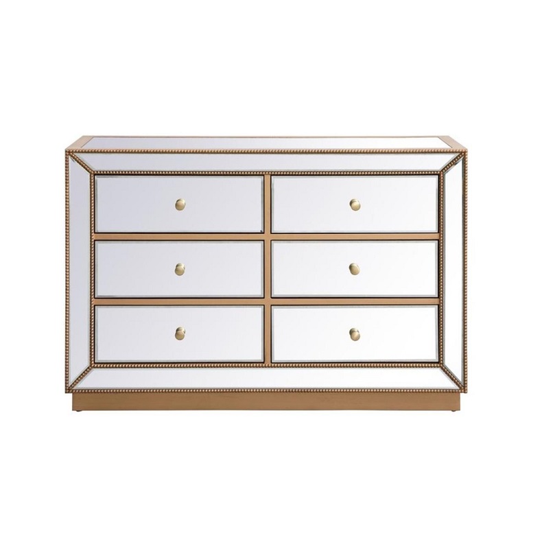 F072  Mirrored cabinet with 6 drawers